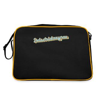 Kaufmann Abschluss-Geschenk Industriekauffrau - Retro Tasche - Schwarz/Gold - Hinten