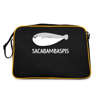 Sacabambaspis Fish Meme - Retro Bag - black/gold - Back