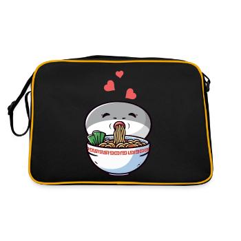 Sacabambaspis Meme Poisson Bol Ramen Japonais - Sac Retro - noir/or - Dos