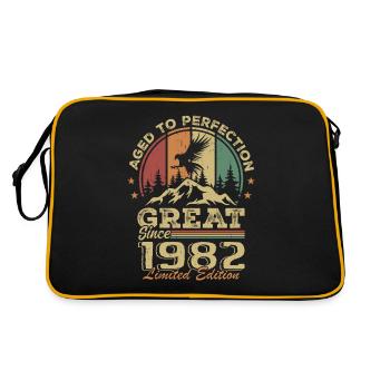 Anniversaire vintage 1982 - idée cadeau rétro 1982 - Sac Retro - noir/or - Dos
