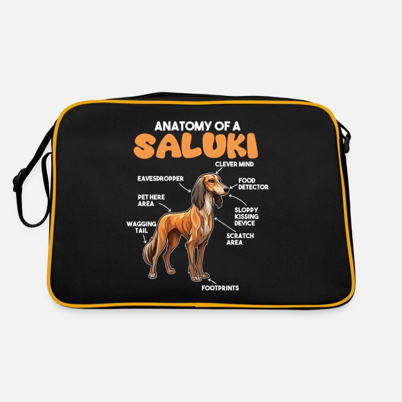 Explication du chien Anatomie d’un Saluki Sac Retro