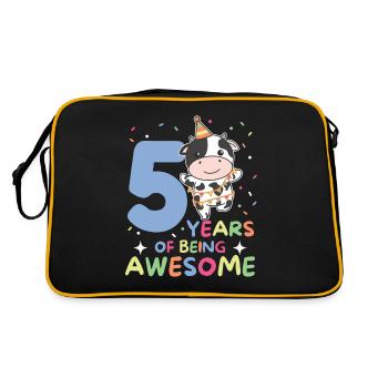 Vache pour les enfants de 5 ans - Sac Retro - noir/or - Dos