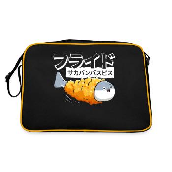 Sacabambaspis Poisson Meme Japonais Frit - Sac Retro - noir/or - Dos