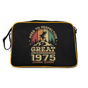 Anniversaire vintage 1975 - idée cadeau rétro 1975 - Sac Retro - noir/or - Dos
