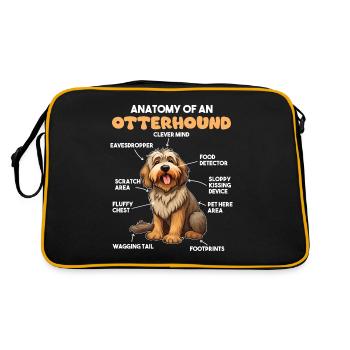 Dog Explanation Anatomy of an Otterhound - Retro Bag - black/gold - Back