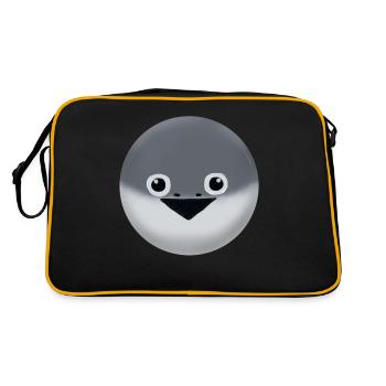 Face Fish Meme - Retro Bag - black/gold - Back