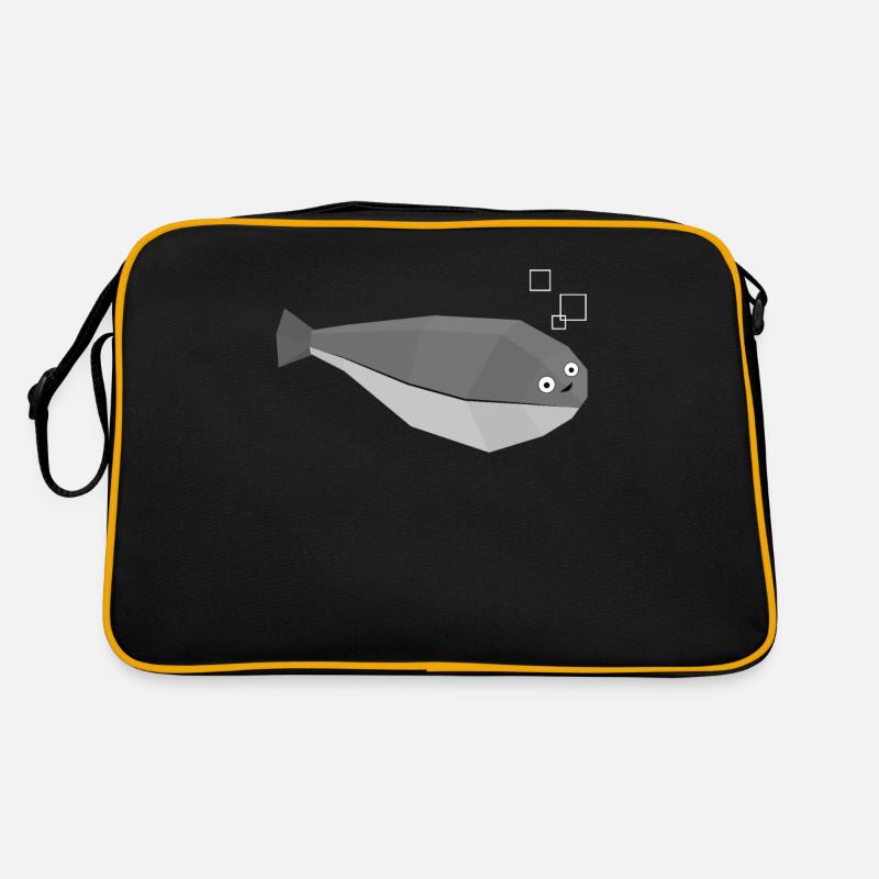 Sacabambaspis Fisch Meme Polygon Retro Tasche