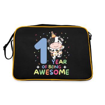 Vache pour le 1er anniversaire pour les enfants d’un an - Sac Retro - noir/or - Dos