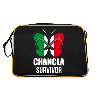 Drapeau de La Chancla Mexique Mexique - Sac Retro - noir/or - Dos