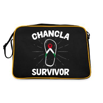Drapeau de La Chancla Mexique Mexique - Sac Retro - noir/or - Dos