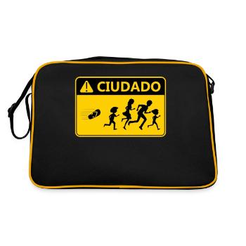 Cuidado La Chancla Mexique Porto Rico Pays - Sac Retro - noir/or - Dos