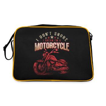 Je ne ronfle pas, je rêve d’être un motard à moto - Sac Retro - noir/or - Dos
