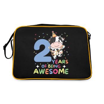 Vache pour les enfants de 2 ans - Sac Retro - noir/or - Dos
