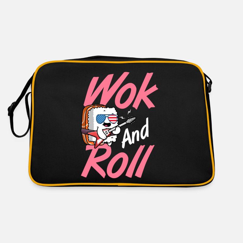 Stir Fry Nudeln Chinesisch Kochen Retro Tasche