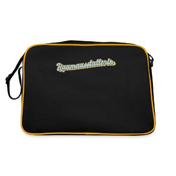 Dekorateur Abschluss-Geschenk Raumausstatterin - Retro Tasche - Schwarz/Gold - Hinten