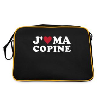 J'aime ma copine - Sac Retro - noir/or - Dos