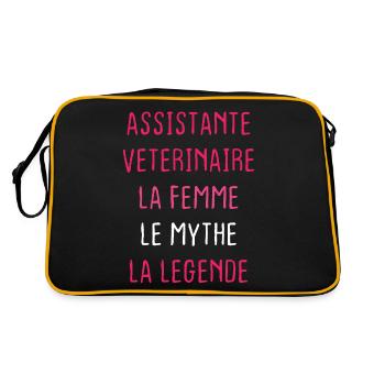 Assistante Veterinaire - Sac Retro - noir/or - Dos