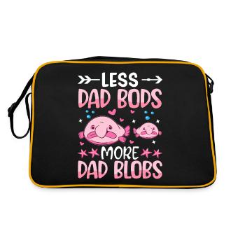 Drôle Blobfish papa animal marin - Sac Retro - noir/or - Dos