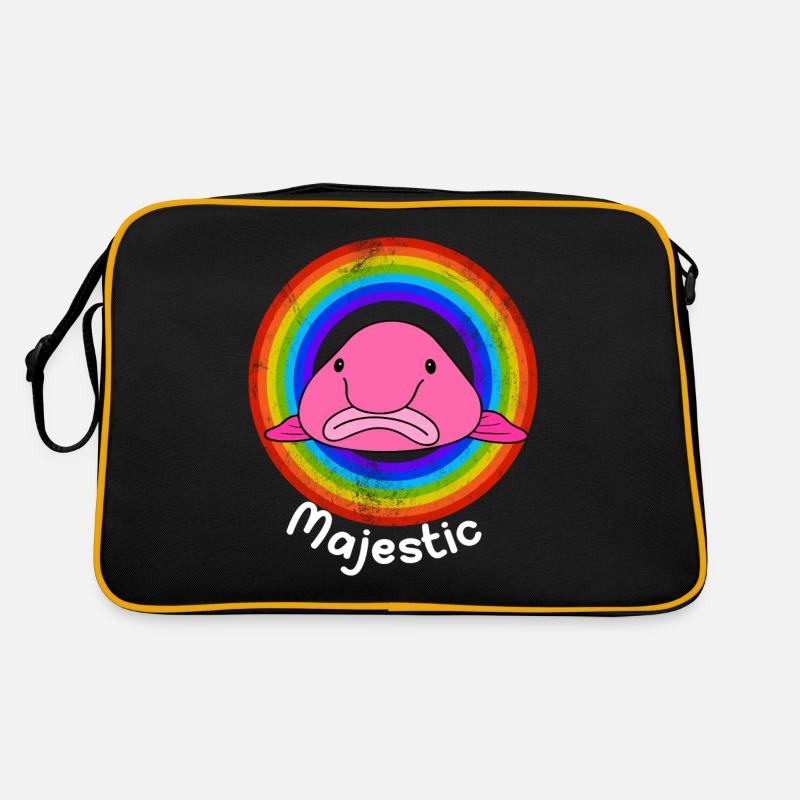 Drôle Blobfish Sea Creature Arc-en-ciel Sac Retro