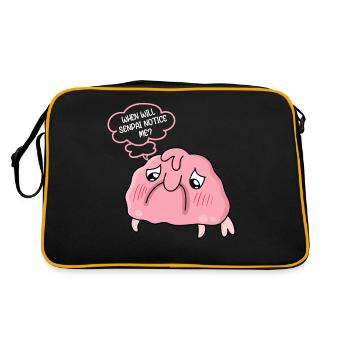 Funny Blobfish Sea Creature - Retro Bag - black/gold - Back