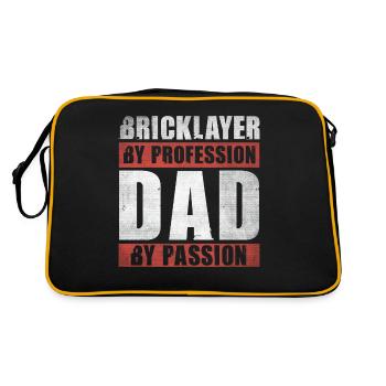 Papa par passion Profession Maçon - Sac Retro - noir/or - Dos