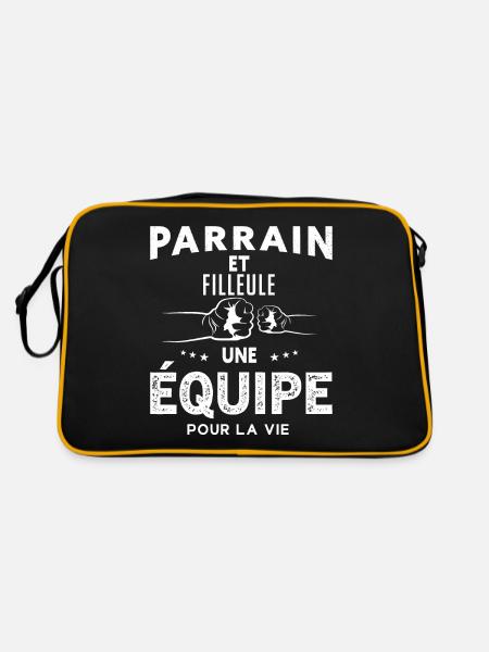 Parrain et Filleule Une Équipe Pour La Vie - Sac Retro - noir/or - Dos