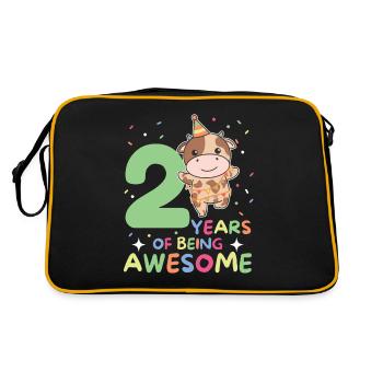 Vache pour les enfants de 2 ans - Sac Retro - noir/or - Dos