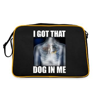 I Got that Dog in Me Xray Meme Funny - Retro Bag - black/gold - Back