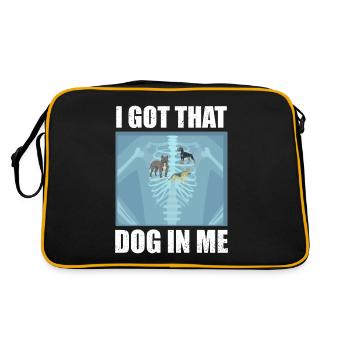 I Got that Dog in Me Xray Meme Funny - Retro Bag - black/gold - Back