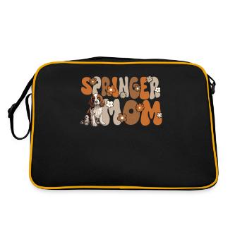 English Springer Spaniel Groovy Springer Mom - Retro Bag - black/gold - Back
