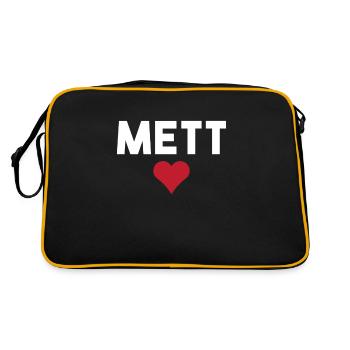 Mett Fleischher Lovers of Mettigel and meat - Retro Bag - black/gold - Back