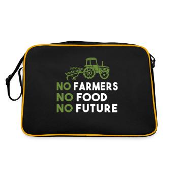 Démo de l’agriculteur Pas d’agriculteurs Pas de nourriture Pas d’avenir Agriculteur - Sac Retro - noir/or - Dos