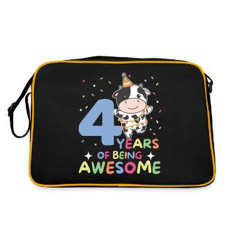 Vache pour les enfants de 4 ans - Sac Retro - noir/or - Dos