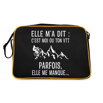 VTT Humoristique Humour - Sac Retro - noir/or - Dos