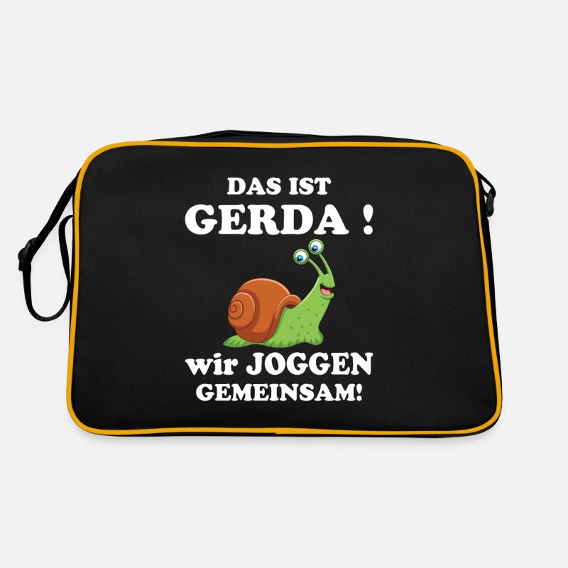 This is Gerda We jog together Running Slow Retro Bag