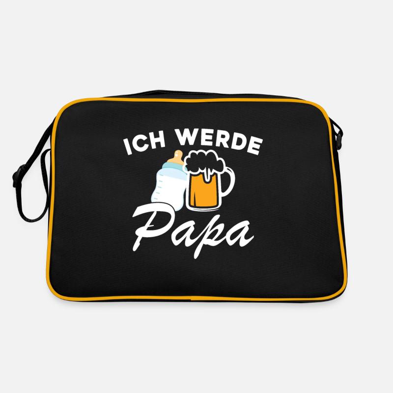 Ich werde Papa werdender Papa Vater Retro Tasche