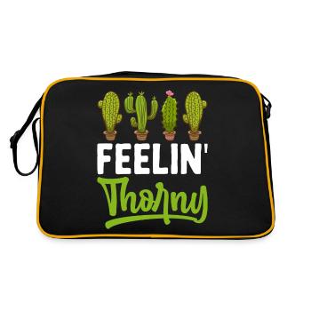 Drôle de cactus succulent - Sac Retro - noir/or - Dos