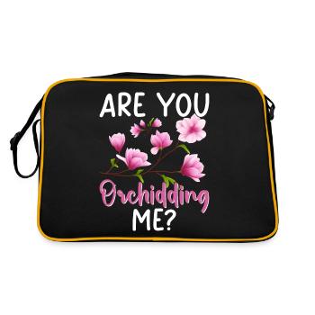 Funny Houseplant Orchid Gardening - Retro Bag - black/gold - Back