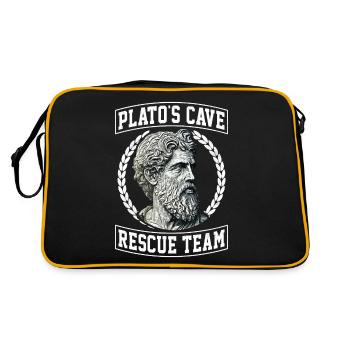 Funny Philosophy Theory Greek - Retro Bag - black/gold - Back
