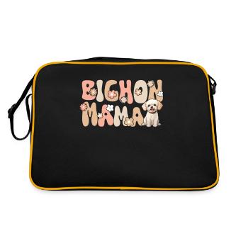 Bichon frisé Groovy Bichon Mama - Sac Retro - noir/or - Dos