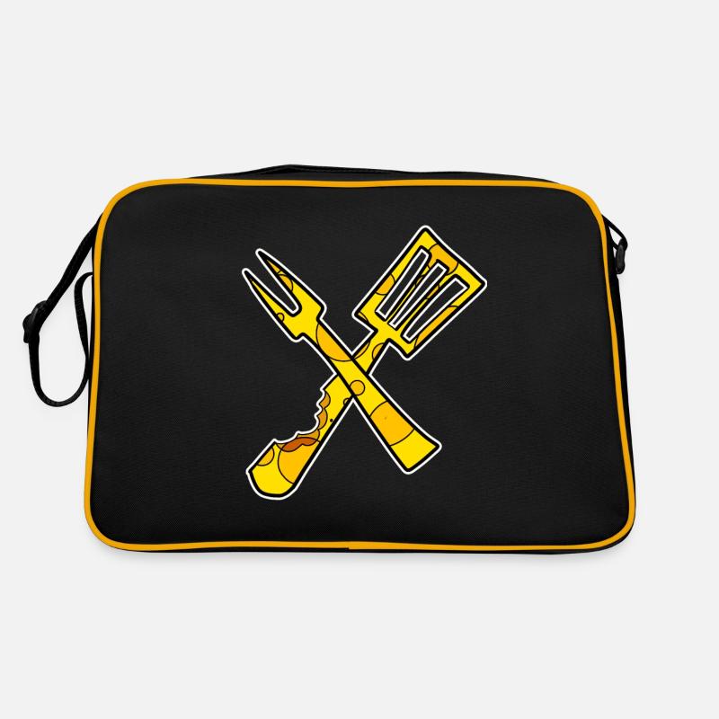 Koch Kochen Restaurant - Retro Tasche - Schwarz/Gold