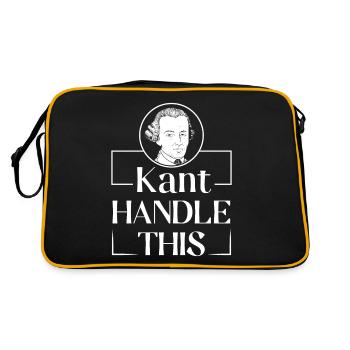 Philosophie Theorie Immanuel Kant Philosoph - Retro Tasche - Schwarz/Gold - Hinten