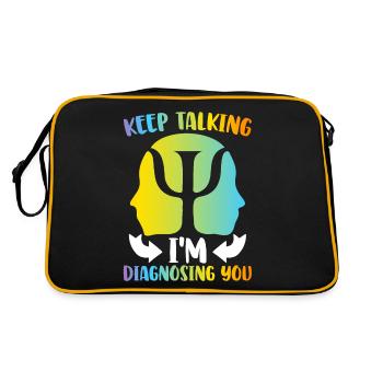 Drôle de psychologie psychologie - Sac Retro - noir/or - Dos