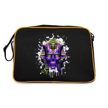 Pharaon Crâne Squelette Coloré - Sac Retro - noir/or - Dos