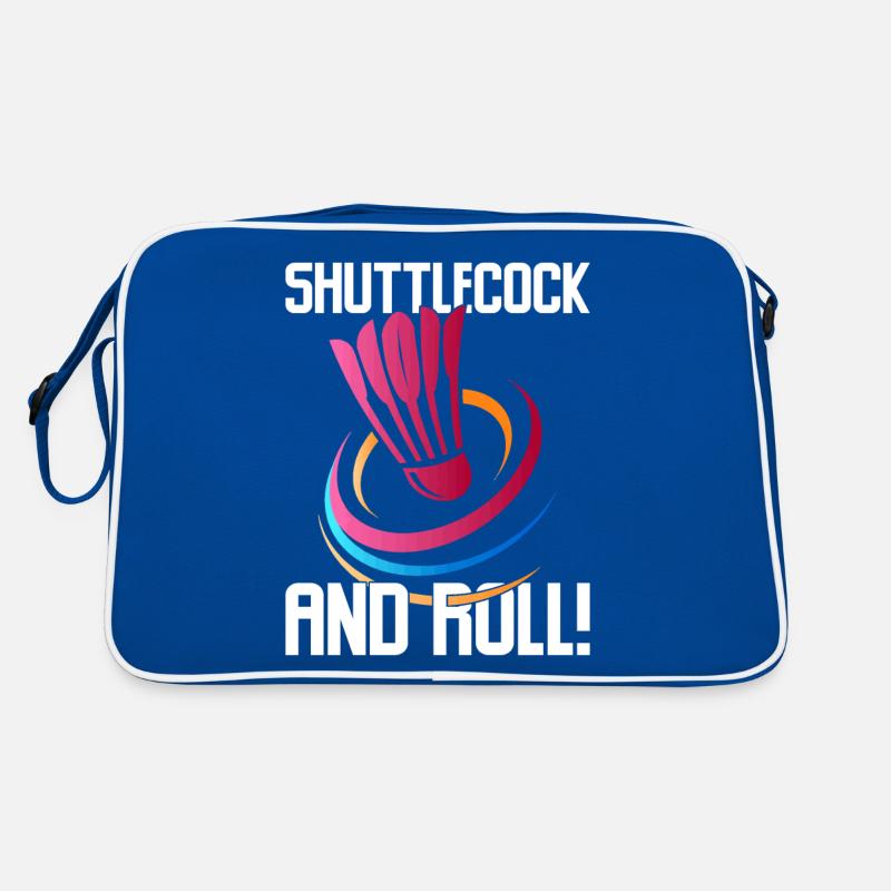 Funny badminton player Retro Bag