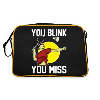 Funny badminton player - Retro Bag - black/gold - Back