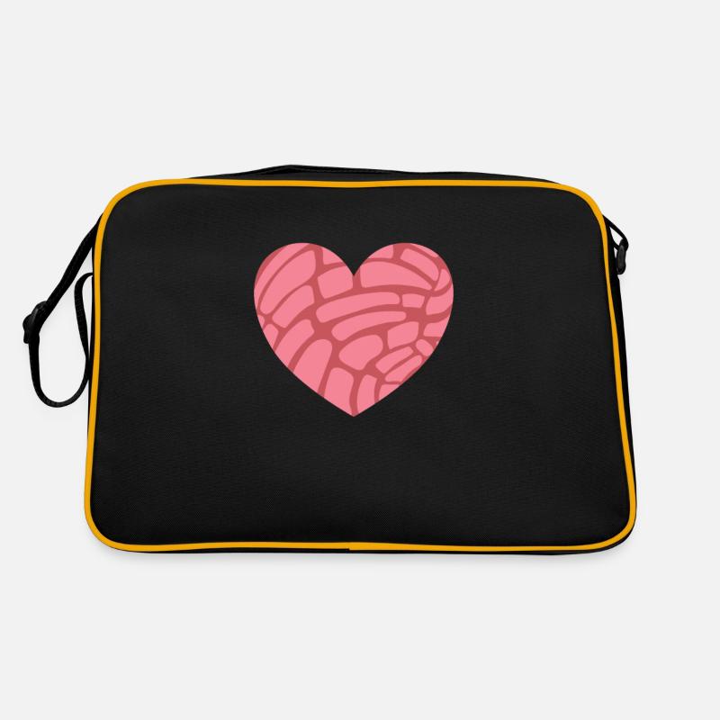 Concha mexikanisches süßes Brötchen Herz Retro Tasche