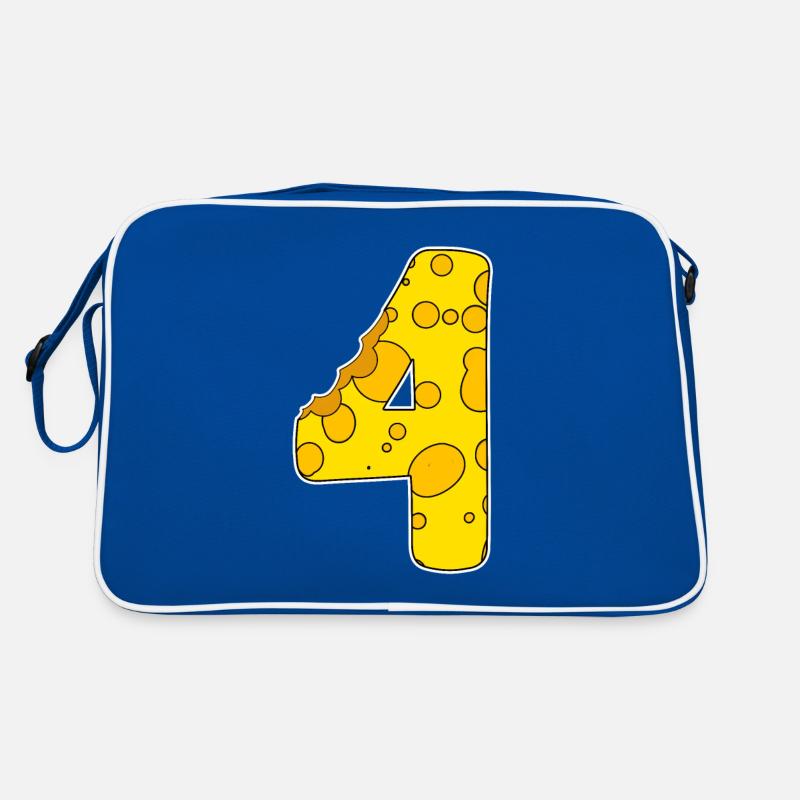 Zahl 4 - Vier - Vierter Retro Tasche