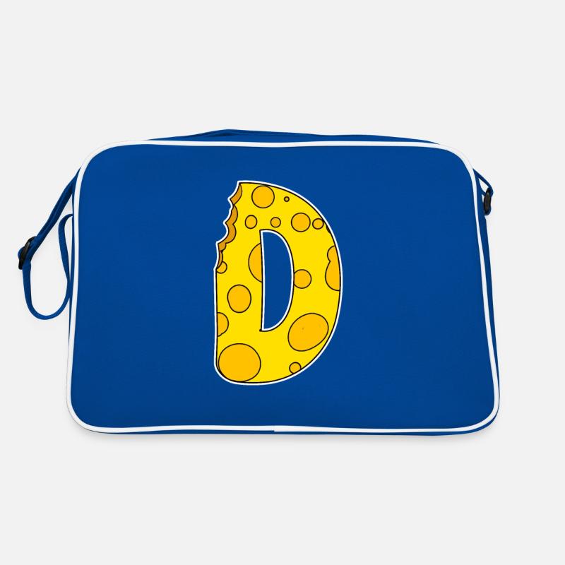 Letter D - Initial Letter D - Cheese Motif Retro Bag