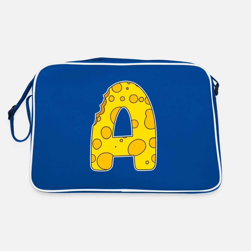 Lettre A - Lettre initiale A - Motif Fromage Sac Retro